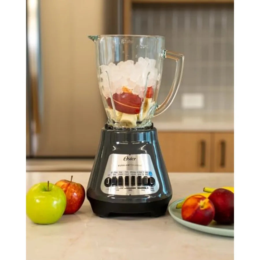 8-Speed Blender with 6-Cup Glass Jar Gray for Home Kitchen Use Durable Glass Construction Sleek Gray Design High-Power Performa