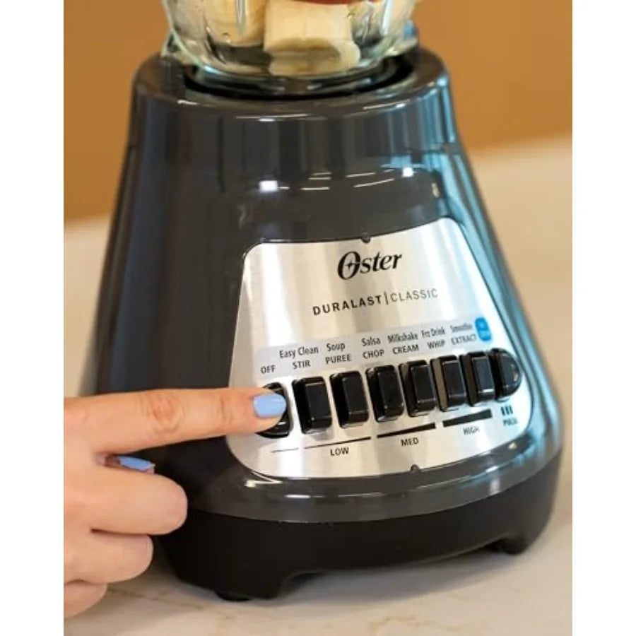 8-Speed Blender with 6-Cup Glass Jar Gray for Home Kitchen Use Durable Glass Construction Sleek Gray Design High-Power Performa